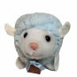 Eden Toys Lamb Sheep Blue Plush Stuffed Animal Vintage Bell Baby Toy Bow 7"