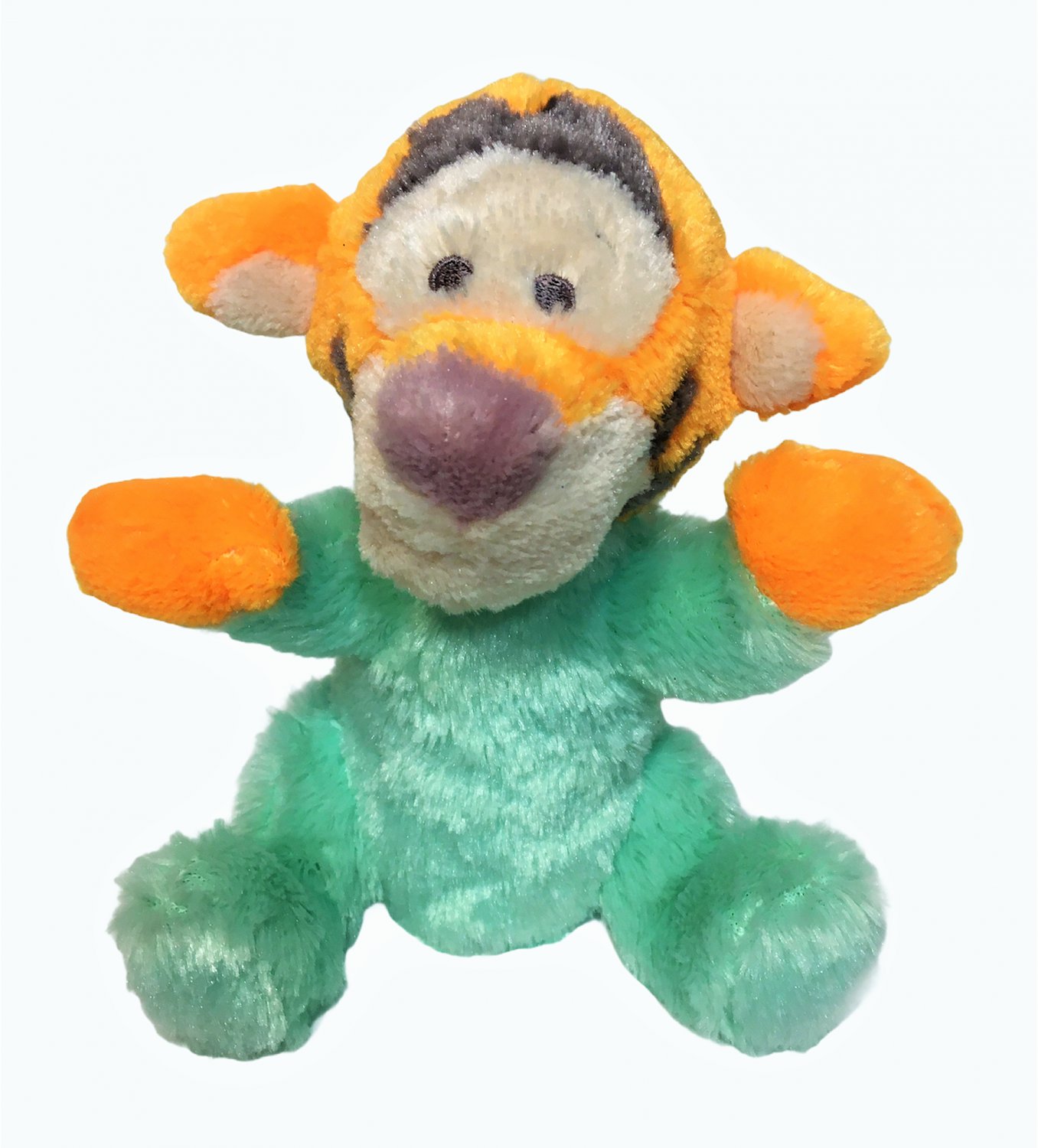 Disney Tigger Baby Rattle Chime Plush Stuffed Animal Toy Mint Green Pastel 8"