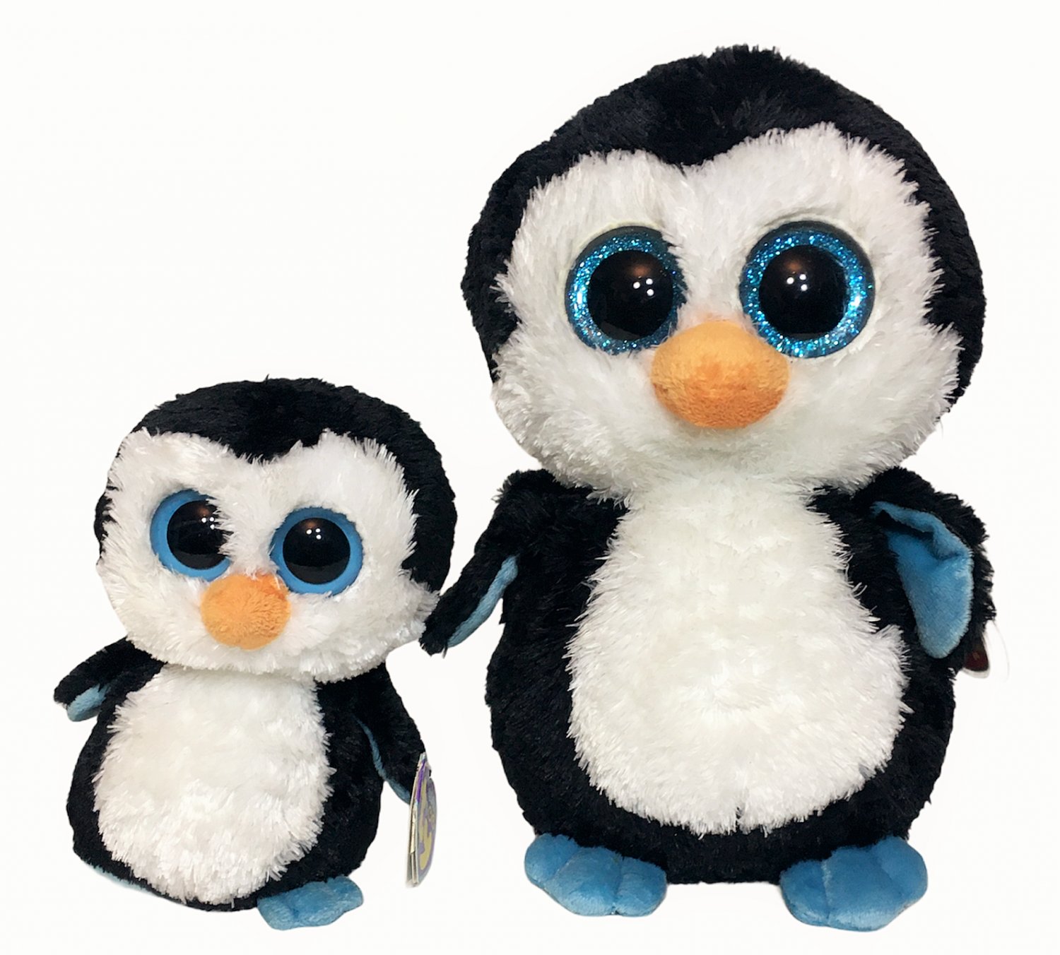 TY Beanie Boos Waddles 6in. & 9in. Glitter Eyes Stuffed Plush Tags Penguins
