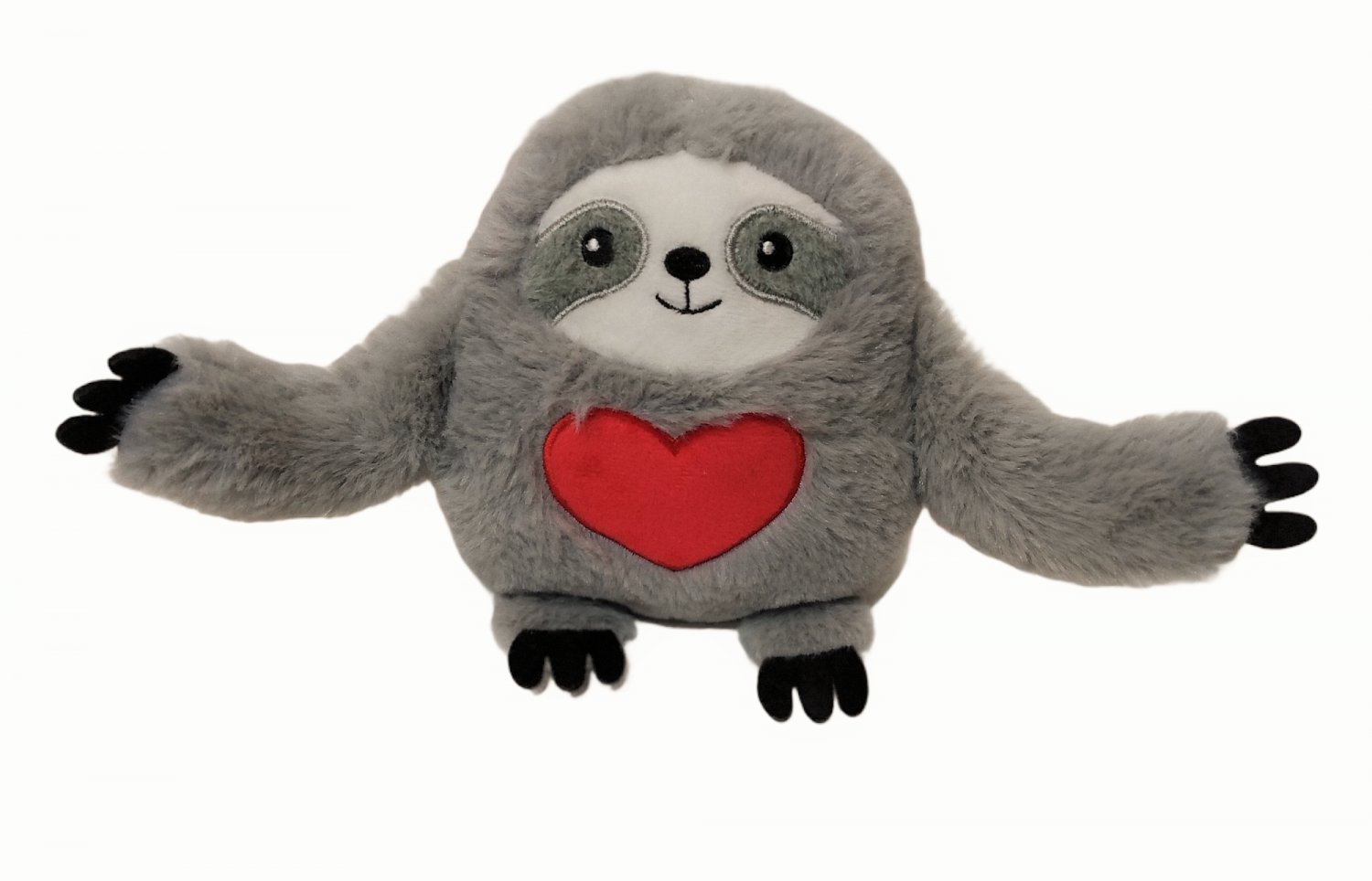 Hallmark Sloth Grey Plush Open Arms with Red Heart 7” Plush Stuffed