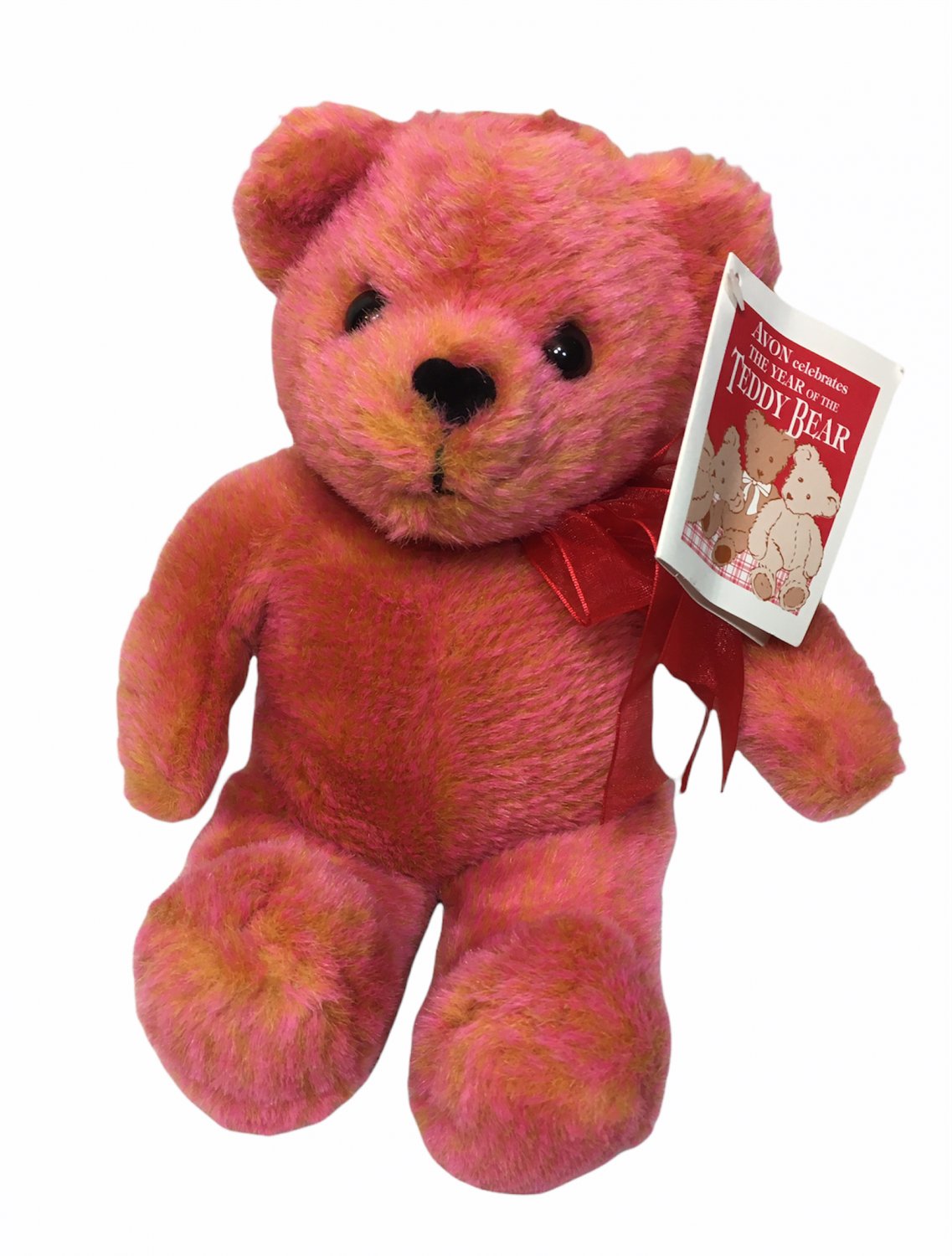 Avon Plush Teddy Bear 100th Anniversary Orange Musical Talking Stuffed Animal
