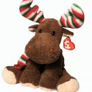 Ty Pluffies Merry Moose 2006 Red-Green-White Holiday Striped Antlers & Scarf TAG Ty Pluffies Merry Moose 2006 Red-Green-White Holiday Striped Antlers & Scarf TAG