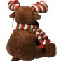 Ty Pluffies Merry Moose 2006 Red-Green-White Holiday Striped Antlers & Scarf TAG