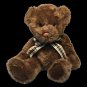 Applause Russ Brown Plush Teddy Bear Bow Stuffed Animal Sits 10" Soft Furry Toy
