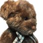 Applause Russ Brown Plush Teddy Bear Bow Stuffed Animal Sits 10" Soft Furry Toy