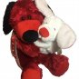 Dan Dee Red Dog White Puppy Plush Valentine Stuffed Animals Love HTF - RARE 14"