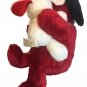 Dan Dee Red Dog White Puppy Plush Valentine Stuffed Animals Love HTF - RARE 14"