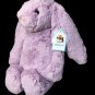 Jellycat Bashful Lilac Bunny Medium Beanbag Plush Rabbit 12" New NWT