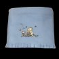 Disney Classic Winnie Pooh & Piglet Pale Blue Baby Blanket Throw Receiving VHTF