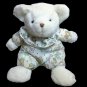 VTG Carters Bear Plush Baby Rattle Bears Design Ruffle Stuffed Animal 10" RARE
