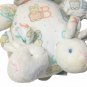 Carters Baby Plush Rattle Bunny Rabbit ABC Pajamas Slippers Pink Blue Dots 8"
