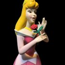 Disney Princess Sleeping Beauty Aurora w/rose Plastic Coin Bank w/Stopper 9"
