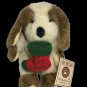 Boyds Bears Piddles Puppy Dog Plush Brown Beige Stuffed Animal Red Stocking RARE