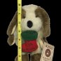 Boyds Bears Piddles Puppy Dog Plush Brown Beige Stuffed Animal Red Stocking RARE