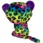 Ty Beanie Boo Dotty Leopard Plush Stuffed Animal Pink Sparkle Glitter Eyes 6"