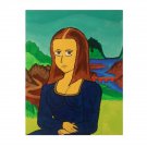 Original 10" x 8" Anime Mona Lisa Signed Acrylic Painting