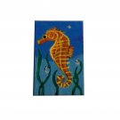 Original 2" x 3" Seahorse Refrigerator Magnetic Acrylic Painting