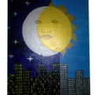 Original 11" x 14" Night and Day Signed Acrylic Painting