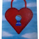 Original 11" x 14" Heart Locket Waterfall Signed Acrylic Painting