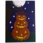 Original 5" x 7" Halloween Jack-o-Lantern "Snowman" Acrylic Painting