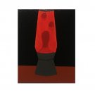 Original 10" x 8" Red Lava Lamp Acrylic Painting