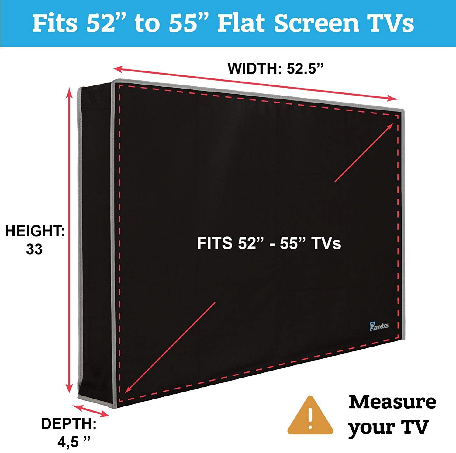 Outdoor TV Cover 52"55" inch Weatherproof Protector for Flat Screen