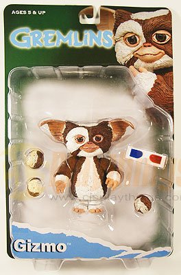 NECA GREMLINS Action Figure GIZMO w/ Fur Balls 3D Glasses