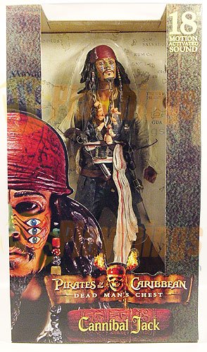 NECA PIRATES OF CARIBBEAN Dead Man's Chest 18" inch Cannibal JACK SPARROW