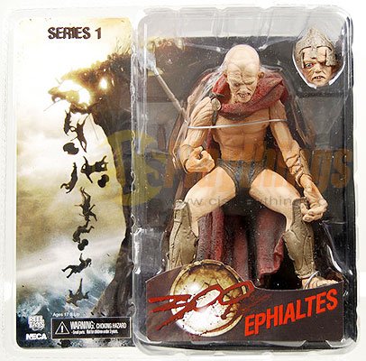 NECA 300 action figure Ephialtes w/ an extra head and accessory