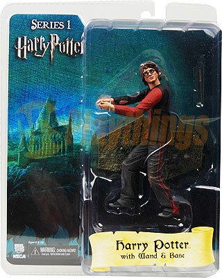 NECA Harry Potter Action Figure Series 1 w/ Wand & Base New in stock
