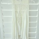 Hippie Boho lace Open vest top White