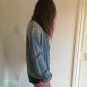 Zara spike denim zip Jacket Blue Jean M
