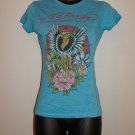 Ed Hardy Graphic TEE t-shirt XS BLUE