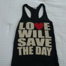 I LOVE H81 TANK TOP  Sz M ' Love will Save The Day'