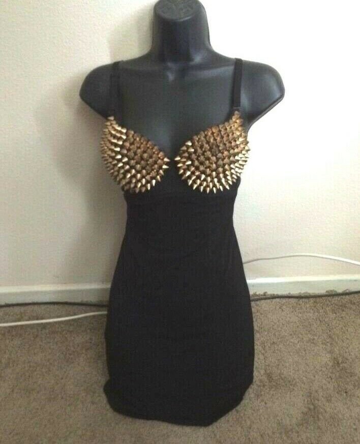 Studded Black mini Dress