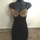 Studded Black mini Dress