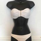 H&M White bikini Bandu Zip Up Set sz 4