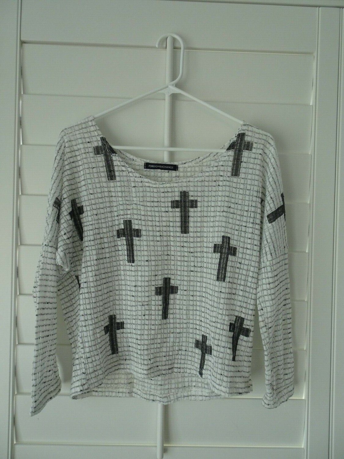 Foreign Exchange CROSSES White Knit TOP
