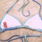 GUESS INSIGNIA Swimwear BLUE String Triangle bikini top M