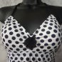Kenneth Cole REACTION POLKA DOT SWIMSUIT SKIRTED white black Swimwear S