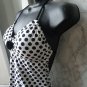 Kenneth Cole REACTION POLKA DOT SWIMSUIT SKIRTED white black Swimwear S