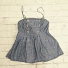 Denim Blue Jean Babydoll Cami Top sz S
