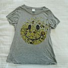 Smiley face grey tee Jeweled t shirt