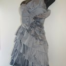 Stylebook TIERED RUFFLE DRESS S Grey