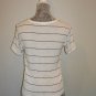 John Gault BRANDY MELVILLE WHITE STRIPED TEE TSHIRT OS