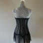 Strapless Tafetta Layered Bottom Dress Black S