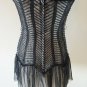 Strapless Tafetta Layered Bottom Dress Black S