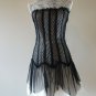 Strapless Tafetta Layered Bottom Dress Black S