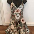 FORA Strappy Green Floral Dress S