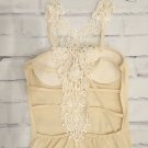 Racer Back Beige Lace mini Dress S